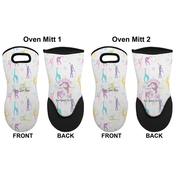 Gymnastics with Name/Text Neoprene Oven Mitt - Set of 2 - Approval