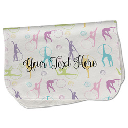 Gymnastics with Name/Text Burp Cloth - Fleece