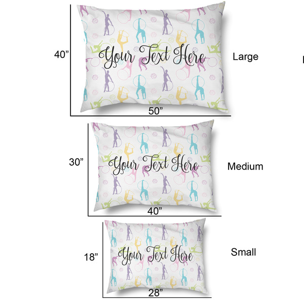 Gymnastics with Name/Text Outdoor Dog Beds - SIZE CHART