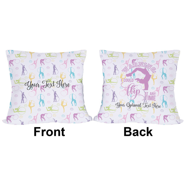 Gymnastics with Name/Text Outdoor Pillow - 16x16