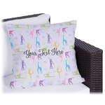 Gymnastics with Name/Text Outdoor Pillow - 20" (Personalized)