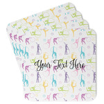 Gymnastics with Name/Text Paper Coasters