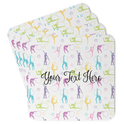 Gymnastics with Name/Text Paper Coasters