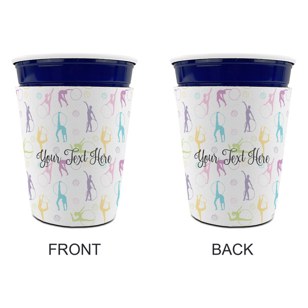 Gymnastics with Name/Text Party Cup Sleeves - without bottom - Approval