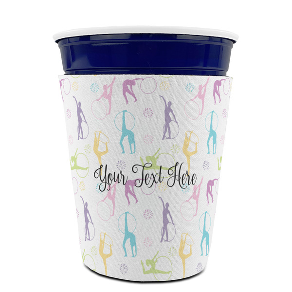 Gymnastics with Name/Text Party Cup Sleeves - without bottom - FRONT (on cup)
