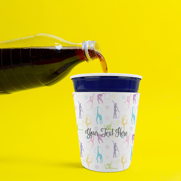 Gymnastics with Name/Text Party Cup Sleeves - without bottom - Lifestyle