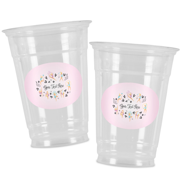 Gymnastics with Name/Text Party Cups - 16oz - Alt View