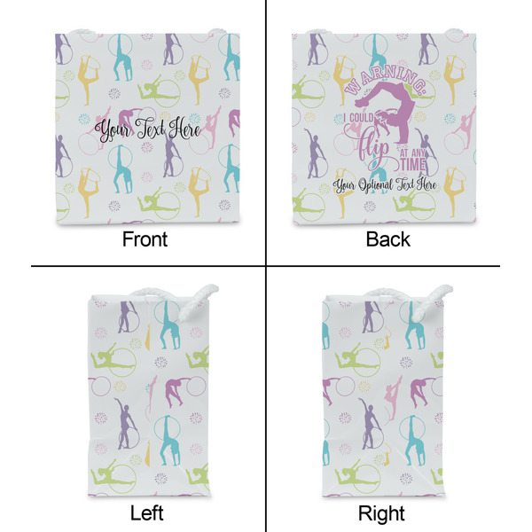 Gymnastics with Name/Text Party Favor Gift Bag - Gloss - Approval