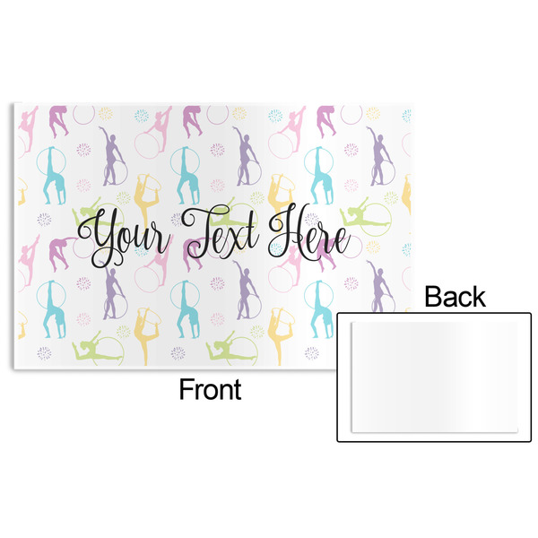 Gymnastics with Name/Text Disposable Paper Placemat - Front & Back