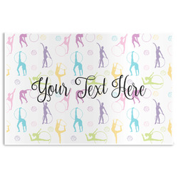 Gymnastics with Name/Text Disposable Paper Placemats