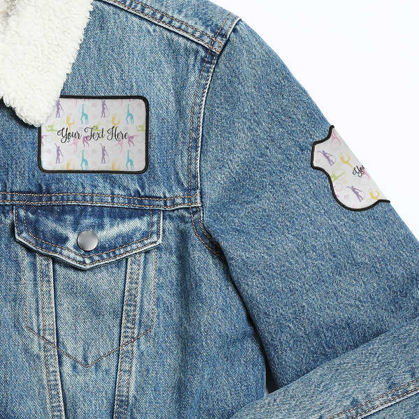 Gymnastics with Name/Text Patches Lifestyle Jean Jacket Detail