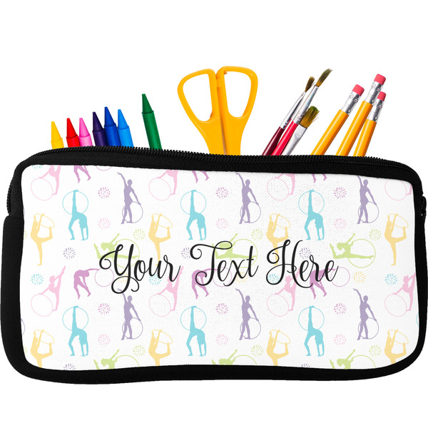 Custom Gymnastics with Name/Text Neoprene Pencil Case - Small
