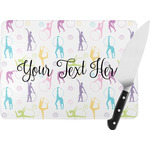Gymnastics with Name/Text Rectangular Glass Cutting Board (Personalized)