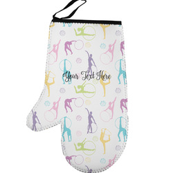Gymnastics with Name/Text Left Oven Mitt (Personalized)