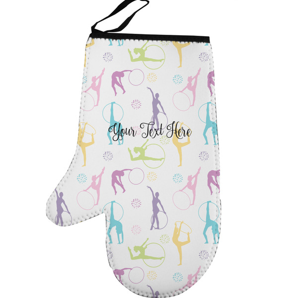 Custom Gymnastics with Name/Text Left Oven Mitt (Personalized)