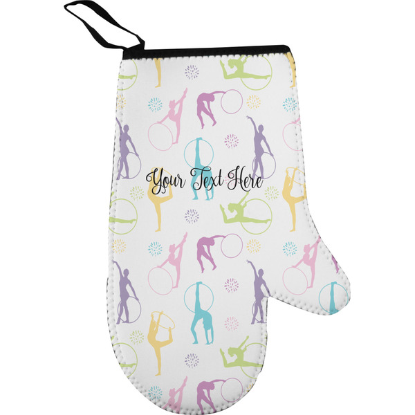 Custom Gymnastics with Name/Text Right Oven Mitt (Personalized)