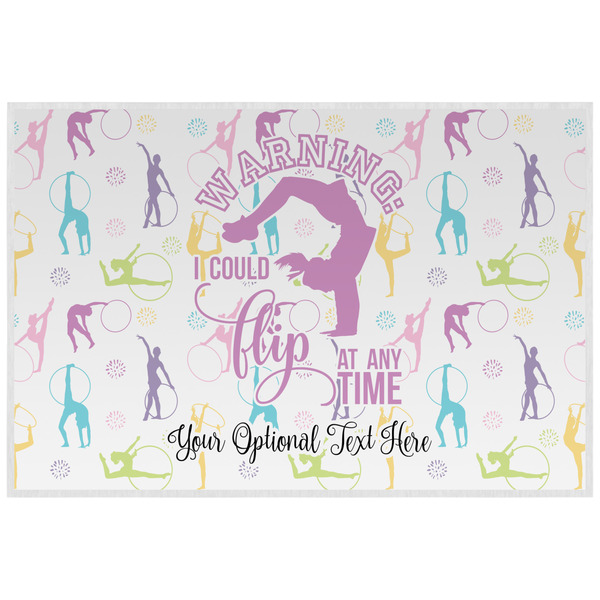 Gymnastics with Name/Text Personalized Placemat (Back)