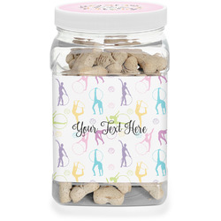 Gymnastics with Name/Text Dog Treat Jar (Personalized)