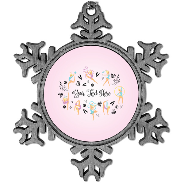 Custom Gymnastics with Name/Text Vintage Snowflake Ornament