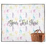 Gymnastics with Name/Text Outdoor Picnic Blanket (Personalized)