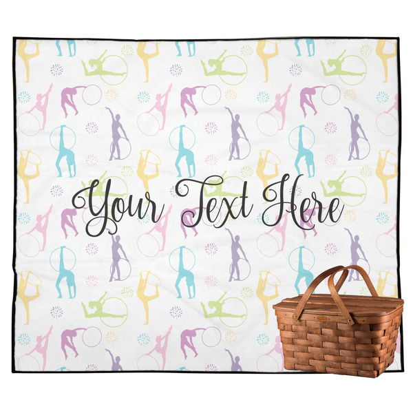 Custom Gymnastics with Name/Text Outdoor Picnic Blanket (Personalized)