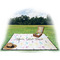 Gymnastics with Name/Text Picnic Blanket - with Basket Hat and Book - in Use
