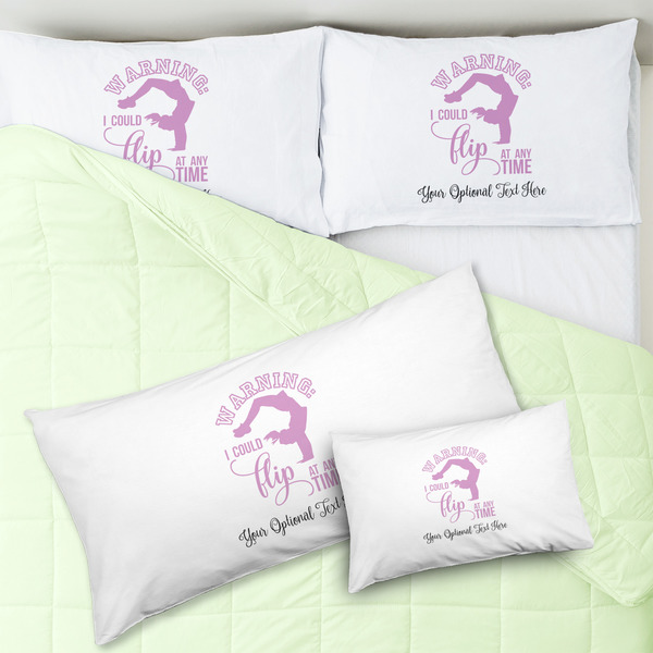 Gymnastics with Name/Text Pillow Cases - LIFESTYLE