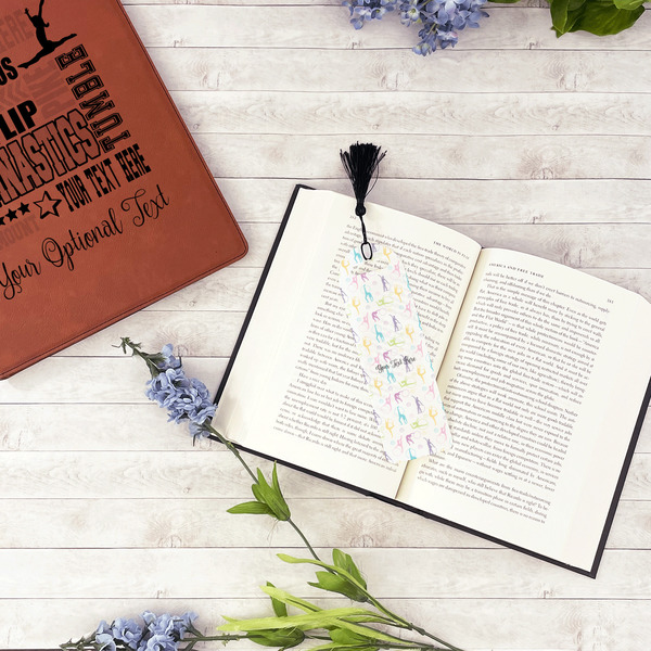 Gymnastics with Name/Text Plastic Bookmarks - In Context