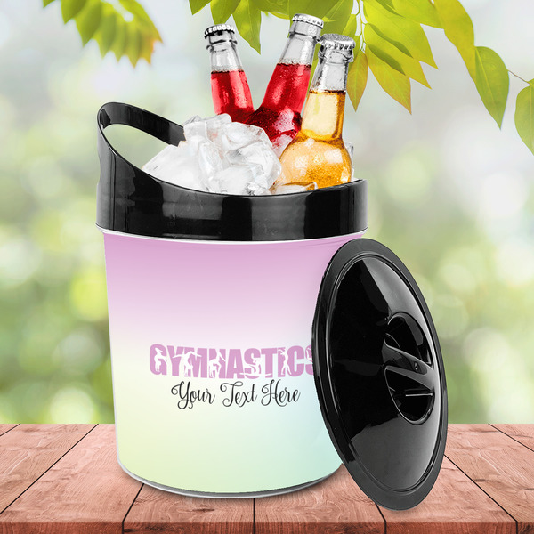 Gymnastics with Name/Text Plastic Ice Bucket - LIFESTYLE