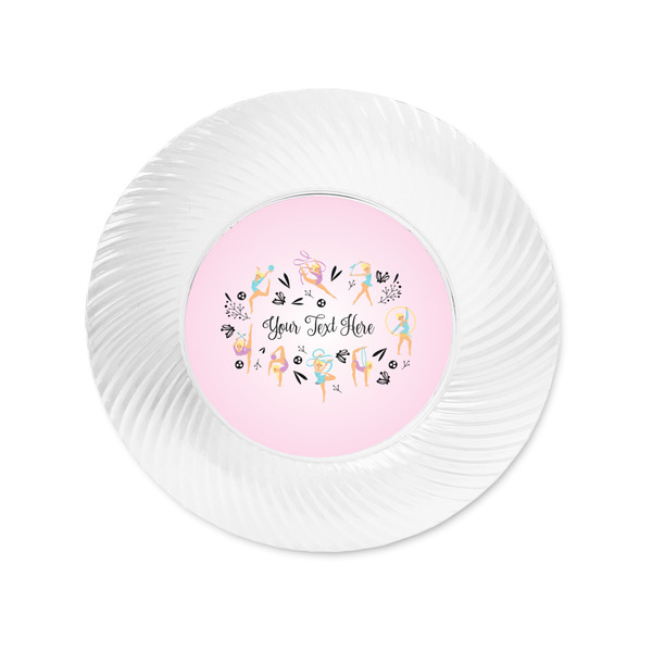 Gymnastics with Name/Text Plastic Party Appetizer & Dessert Plates - Approval