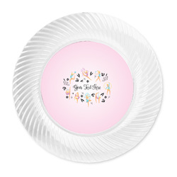 Gymnastics with Name/Text Plastic Party Dinner Plates - 10"