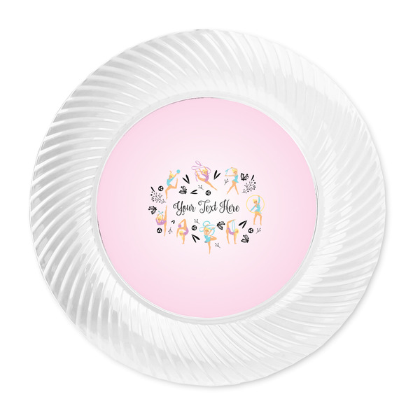 Gymnastics with Name/Text Plastic Party Dinner Plates - Approval