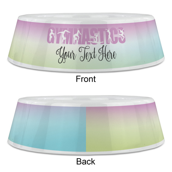 Gymnastics with Name/Text Plastic Pet Bowls - Large - APPROVAL