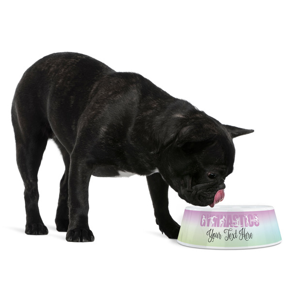 Gymnastics with Name/Text Plastic Pet Bowls - Medium - LIFESTYLE
