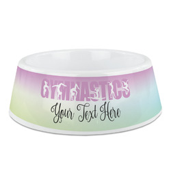 Gymnastics with Name/Text Plastic Dog Bowl