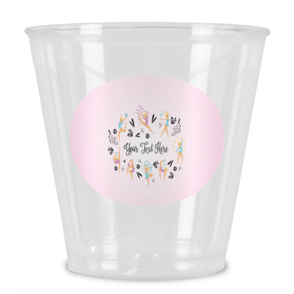 Custom Gymnastics with Name/Text Plastic Shot Glass