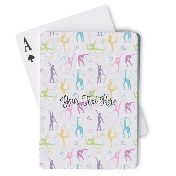 Custom Gymnastics with Name/Text Playing Cards