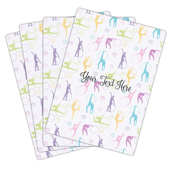 Gymnastics with Name/Text Playing Cards - Hand Back View