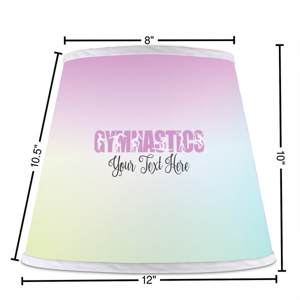 Gymnastics with Name/Text Poly Film Empire Lampshade - Dimensions