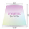 Gymnastics with Name/Text Poly Film Empire Lampshade - Dimensions