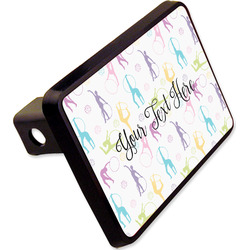 Gymnastics with Name/Text Rectangular Trailer Hitch Cover - 2" (Personalized)