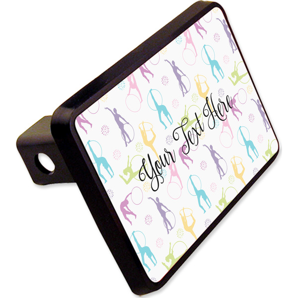 Custom Gymnastics with Name/Text Rectangular Trailer Hitch Cover - 2" (Personalized)