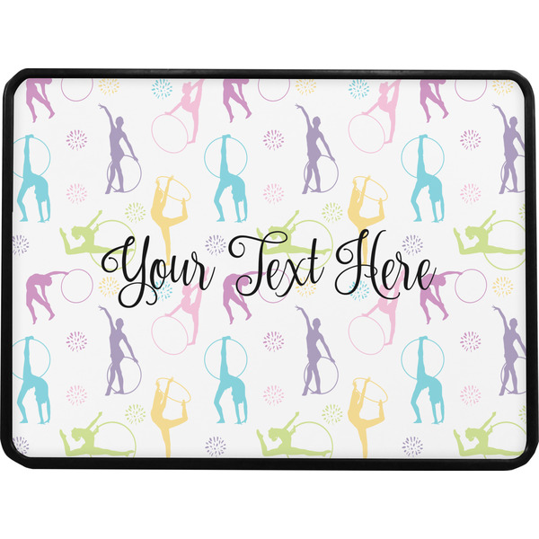 Gymnastics with Name/Text Rectangular Car Hitch Cover w/ FRP Insert