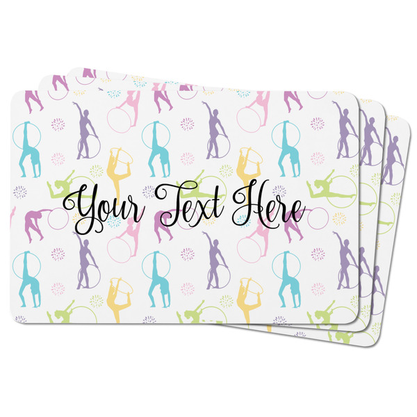 Gymnastics with Name/Text Rectangular Fridge Magnet - THREE