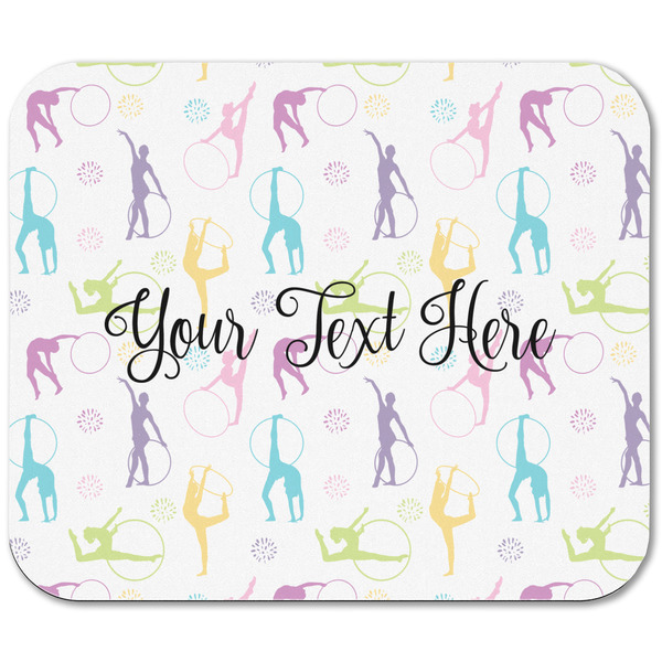 Gymnastics with Name/Text Rectangular Mouse Pad - APPROVAL