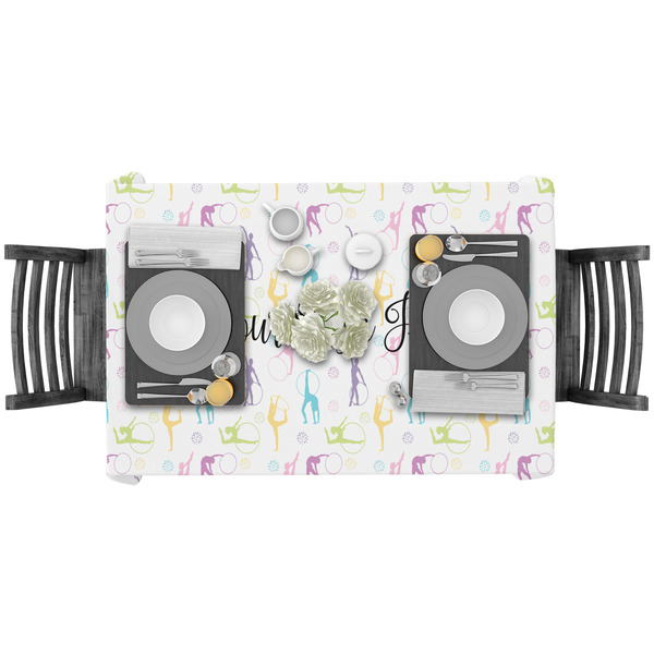 Gymnastics with Name/Text Rectangular Tablecloths - LIFESTYLE