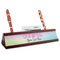Gymnastics with Name/Text Red Mahogany Nameplate with Business Card Holder (Personalized)