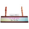 Gymnastics with Name/Text Red Mahogany Nameplates with Business Card Holder - Straight