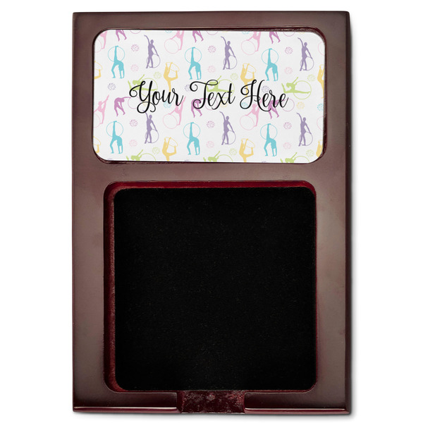 Gymnastics with Name/Text Red Mahogany Sticky Note Holder - Flat