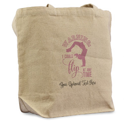Gymnastics with Name/Text Reusable Cotton Grocery Bag - Single